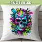 Preview: Bügelbild Colorful Skull